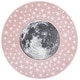 preview thumbnail 52 of 60, SAFAVIEH Carousel Kids Aine Moon Rug Pink/Grey - 4' Round