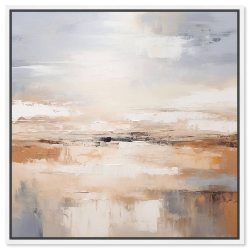 Coastal Calm Canvas by Art Remedy - White - 20" x 20"