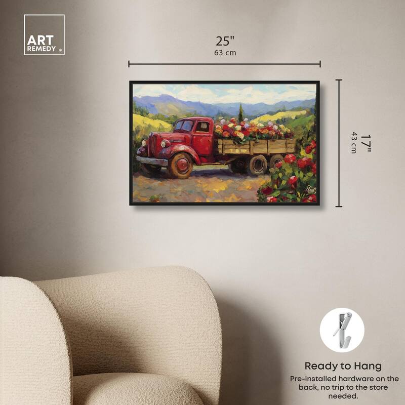 Flowers in Transit II Canvas by Art Remedy
