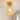 1-Light Modern Gold Amber Ribbed Glass Drum Flush Mount Ceiling Light with Brass Finish