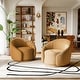 preview thumbnail 37 of 80, 34" Wide 2 Set Velvet/ Boucle Barrel Swivel Chair