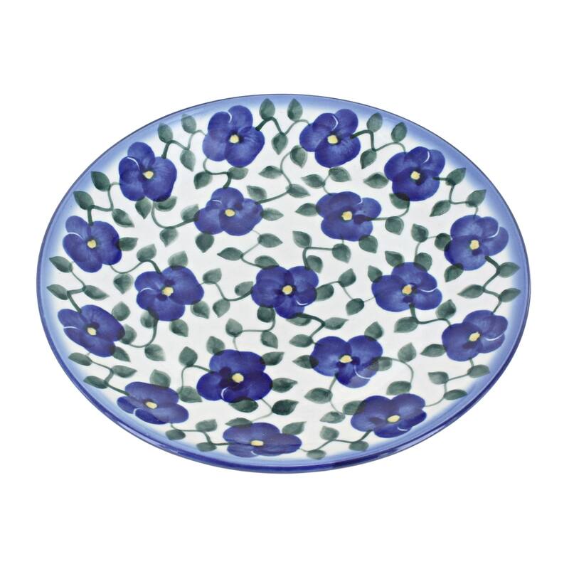 Blue Rose Polish Pottery WR Unikat Dessert Plate