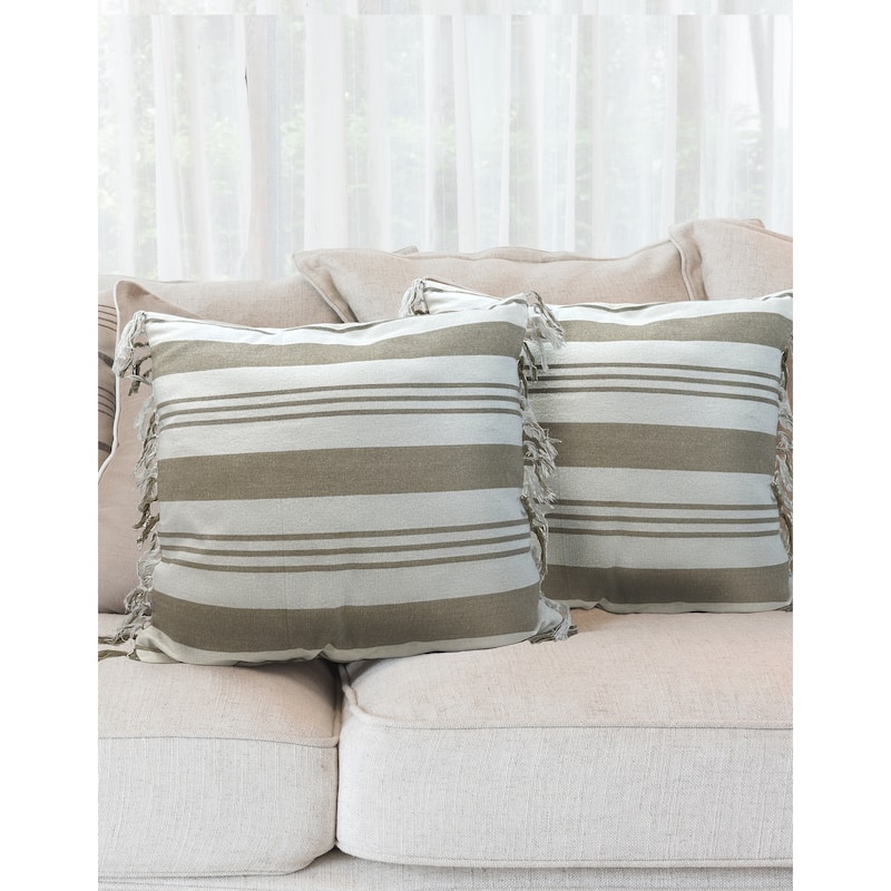 JoJo Fletcher Set of 2 20" x 20" Cotton Decorative Pillow Covers - Style 3