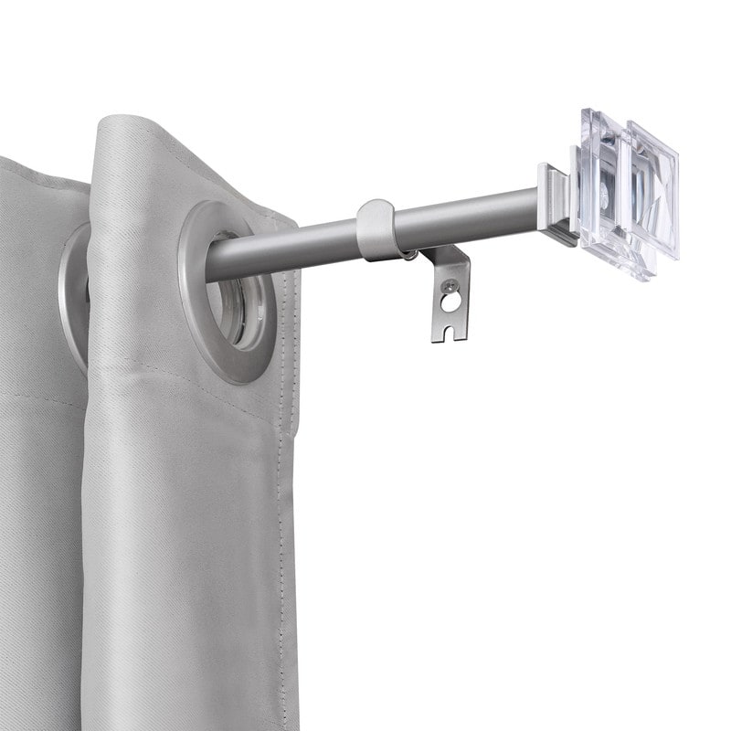 UTOPIA ALLEY Wall Mounted 3/4 Inch Curtain Rod - Adjustable Drapery Rods, Bedroom & Living Room Decorative Curtain Rods - 28"-48" - NICKEL