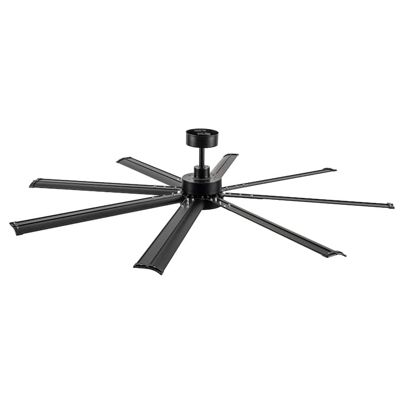 Large 72" Black LED Ceiling Fan with Light Kit and Remote(8-Blade)
