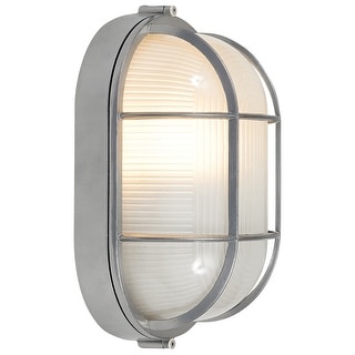 Access Lighting Nauticus Dual Mount - Outdoor Wall Sconce Bulkhead - Satin Finish - Frosted Glass Shade - Incandescent