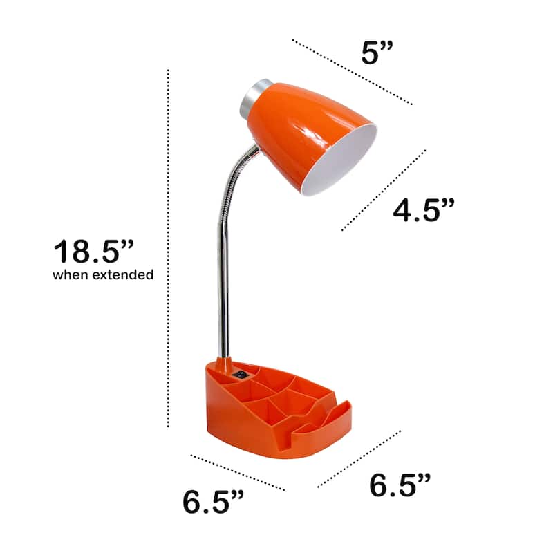 Creekwood Home 18.5" Flexible Gooseneck Organizer Desk Lamp - 18.5