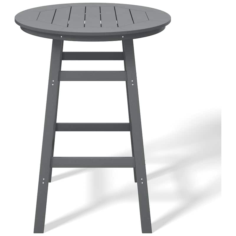 Polytrends Laguna Hdpe All Weather Outdoor Patio 35" Round Bar Table