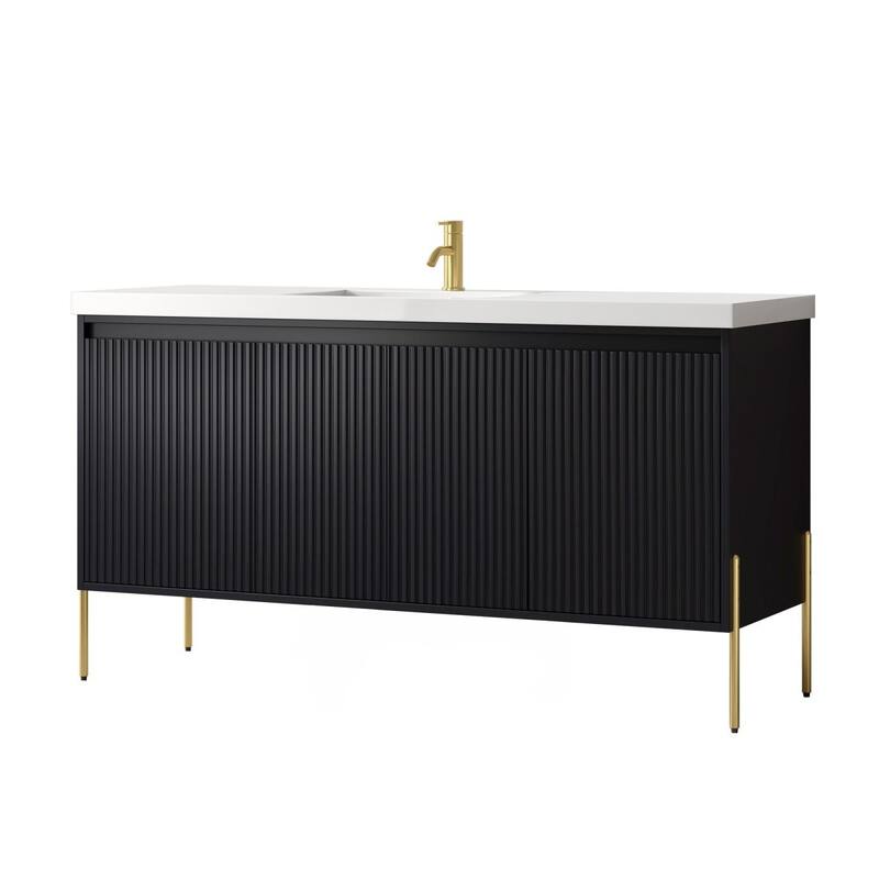 Ripple 60" Bathroom Vanity Kit (Assembly Required)
