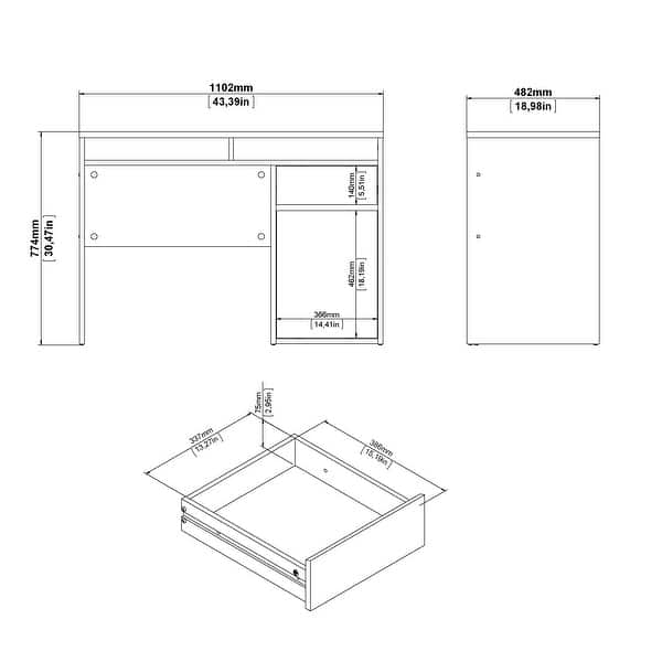 Porch & Den Gheen 1drawer and 1door Desk On Sale Bed Bath