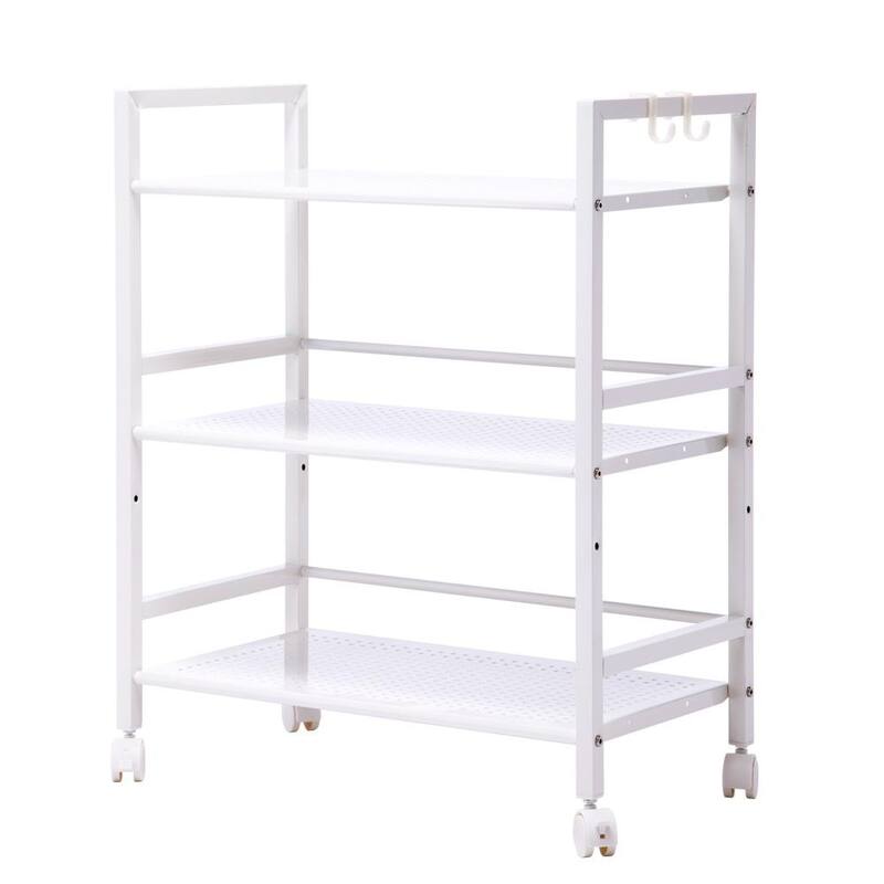 3-Tier Multi-function Rack Shelves Widen Rolling Kitchen Bathroom Storage Utility Cart