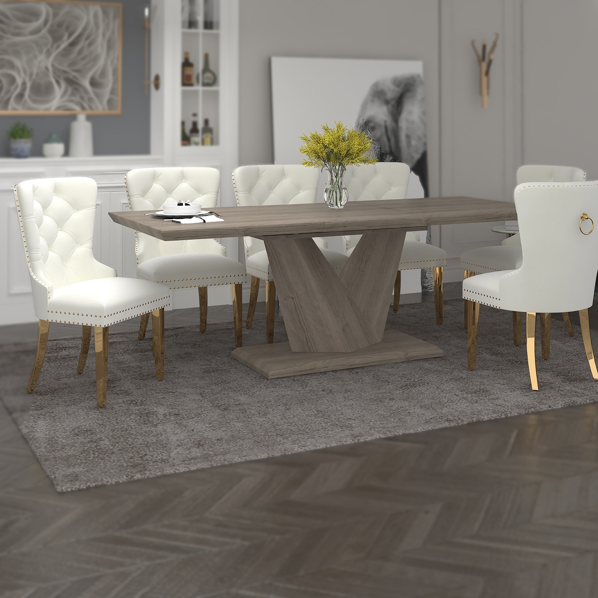 Ivory dining hotsell table set