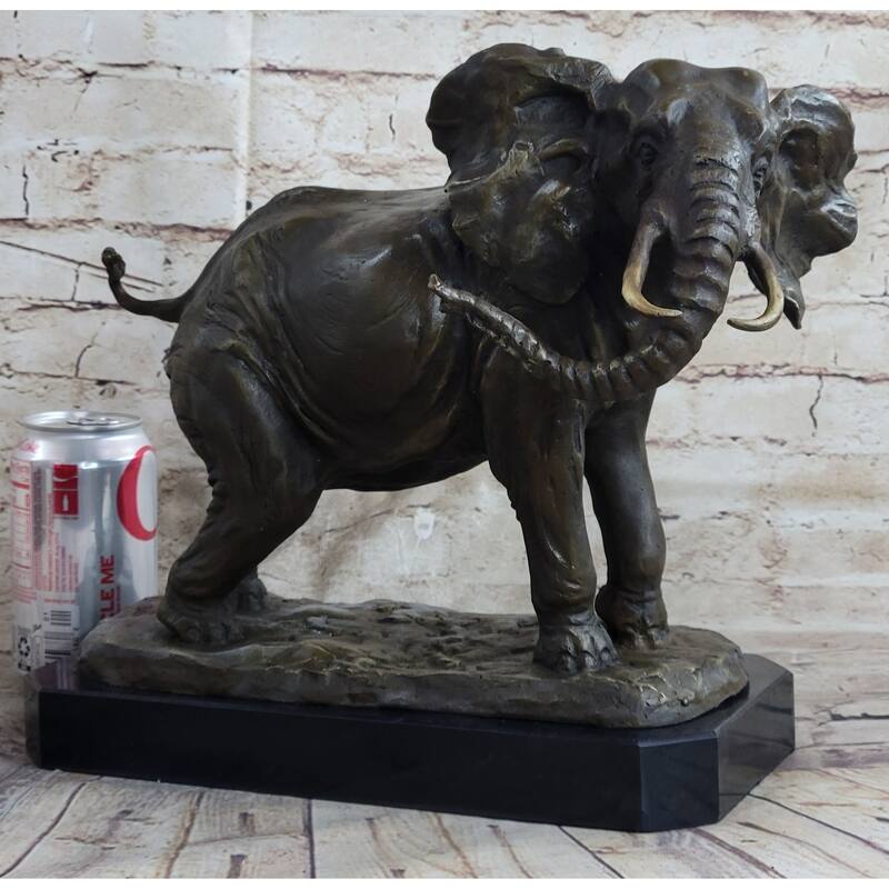 Mive Happy Indian Elephant Sign Of Good Luck And Fortune Bronze Sculpture