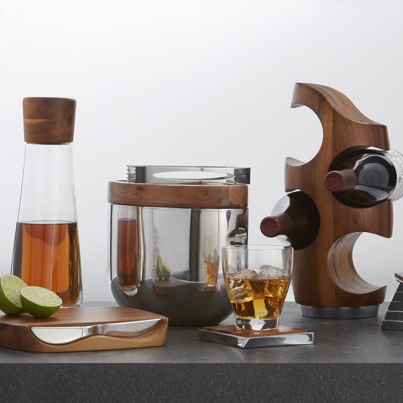 Nambe Blend Bar Board with Knife - 9” x 7.25”