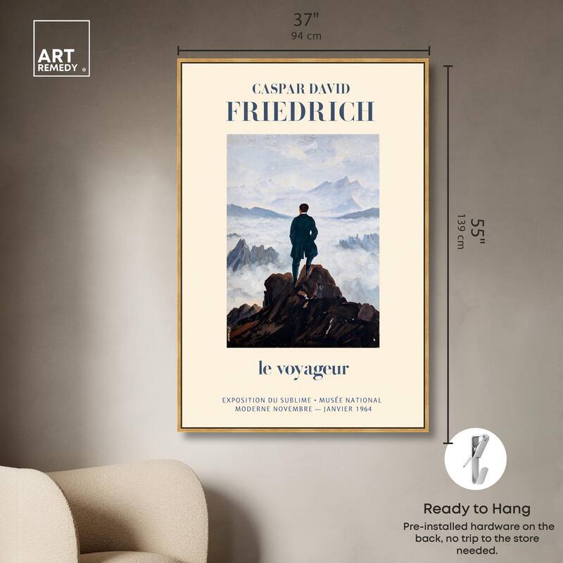 Wanderer in a Sea of Mist Canvas by Art Remedy