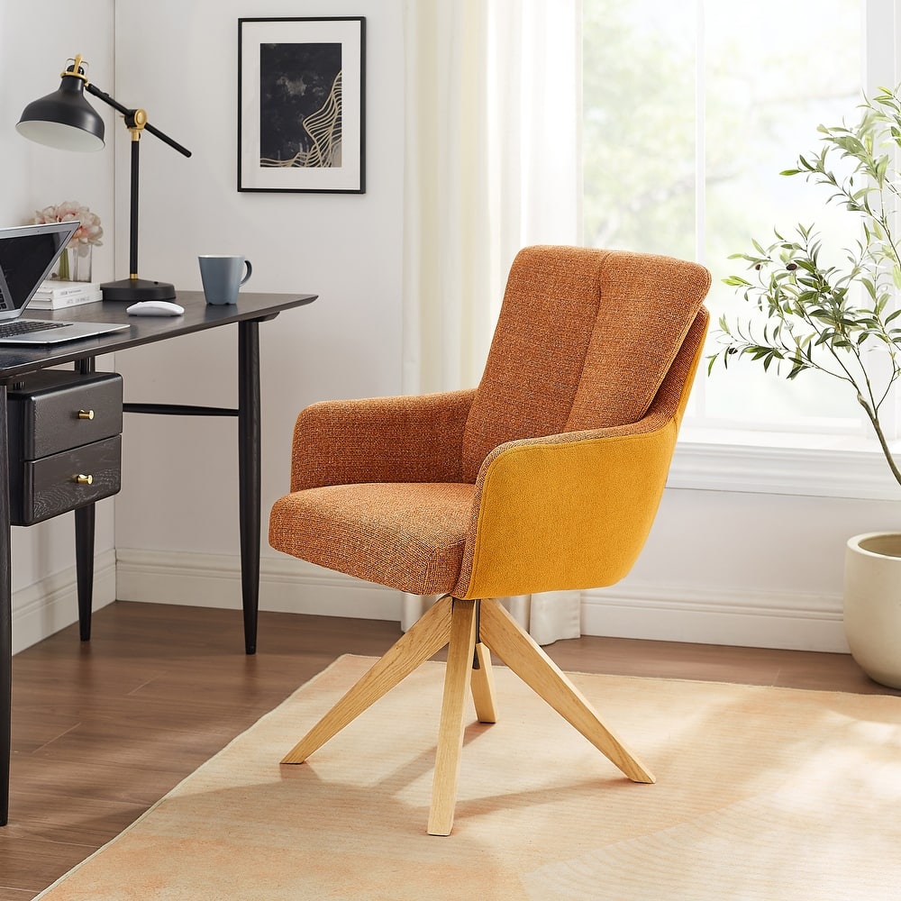 Art Leon Mid-century Modern Swivel Home Office Desk Chair