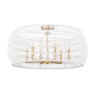 Wry Lighting Ellie 6-light Semi-Flush Mount in Modern Brushed Gold