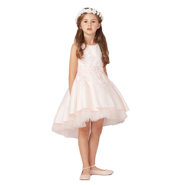 blush pink kids dress