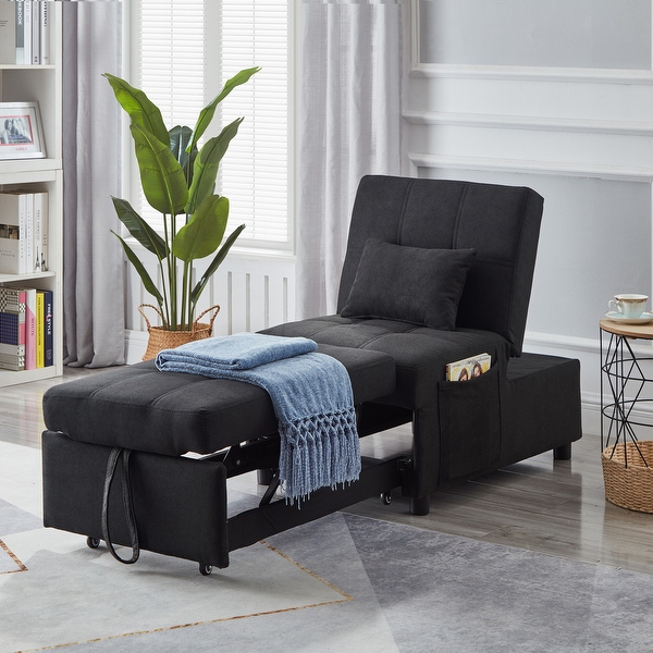 Black 25 Button Tufted Ottoman Chair Bed Bath Beyond 41922893