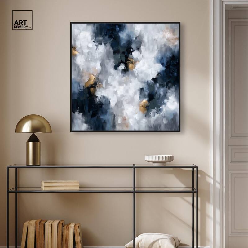 Midnight and Ivory I Canvas by Art Remedy