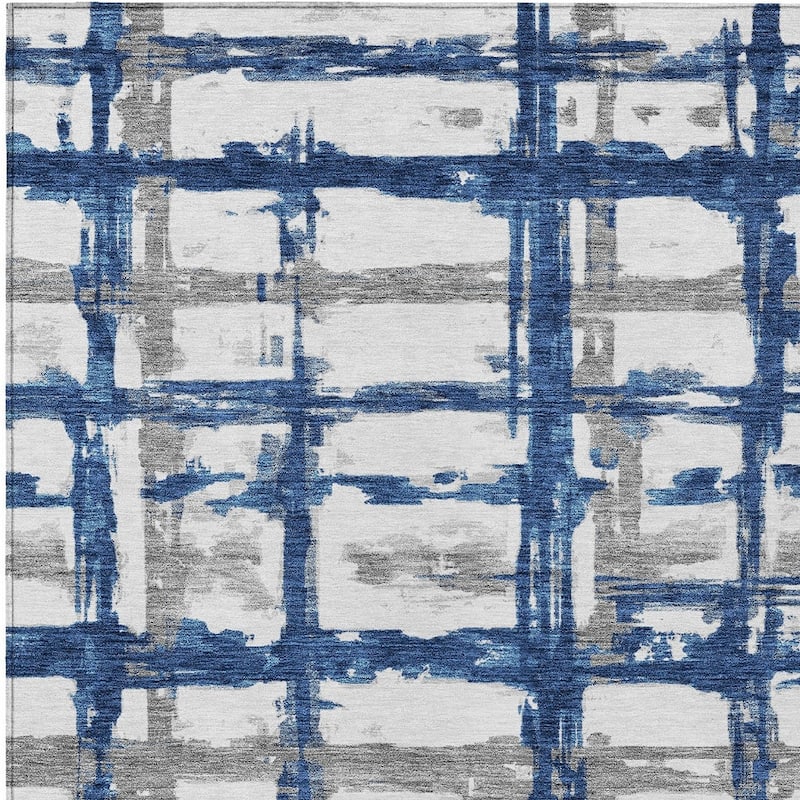 HomeRoots Striped Transitional Rectangle Outdoor Rug