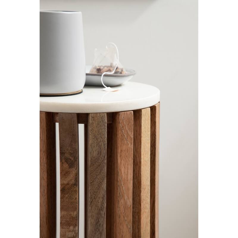 Kate and Laurel Paynter Marble Drink Table