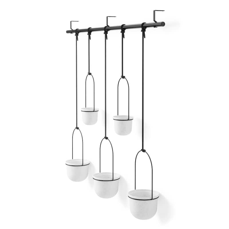 Umbra 1018086 Triflora 7-1/4" Wide Steel Hanging Planters