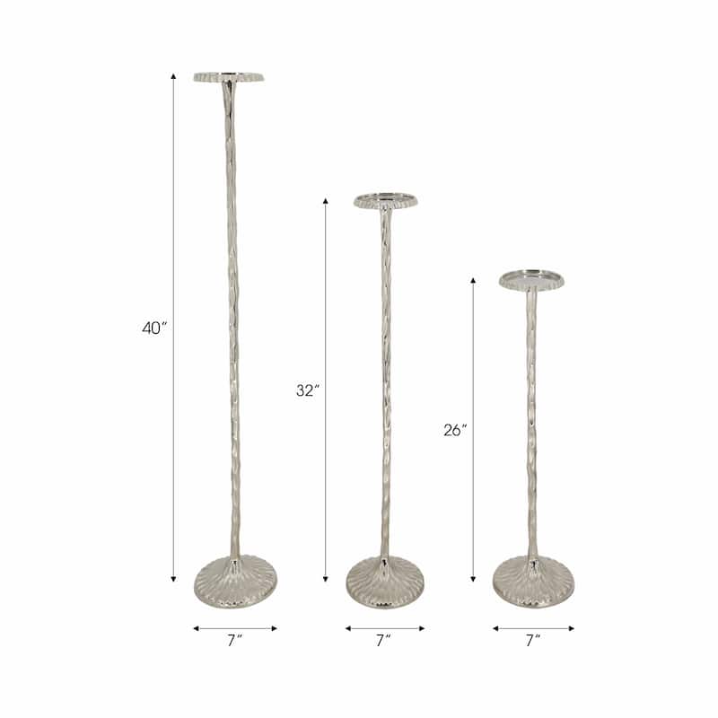 Tall Metal Floor Candle Stands for Pillar Candles, Set of 3 - 40.0"