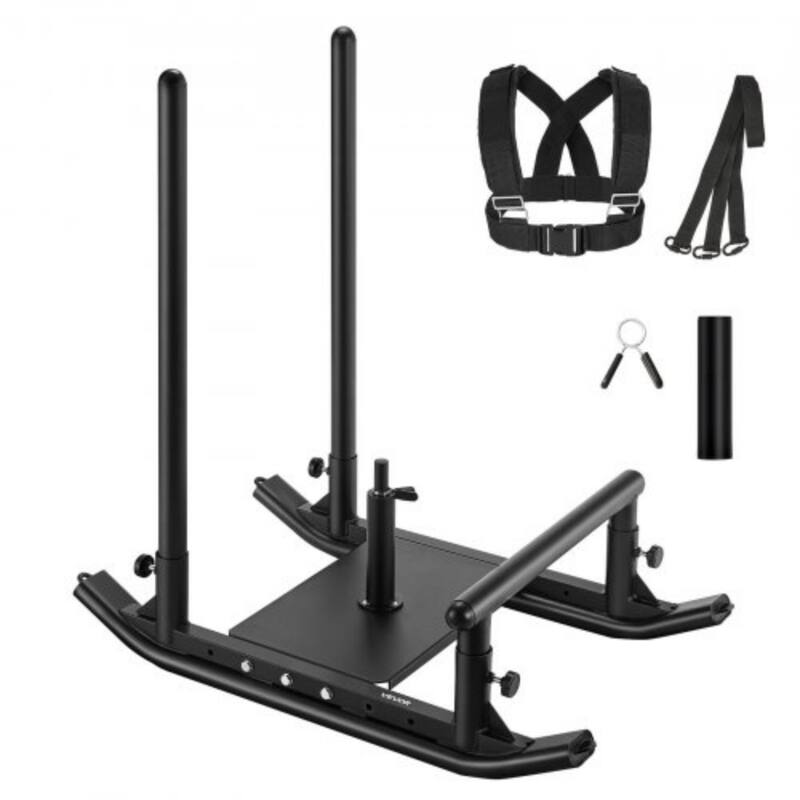 Steel Speed Training Sled with Adjustable Harness and Shoulder Straps for Strength Workouts - 40.6” x 26” x 40.9”