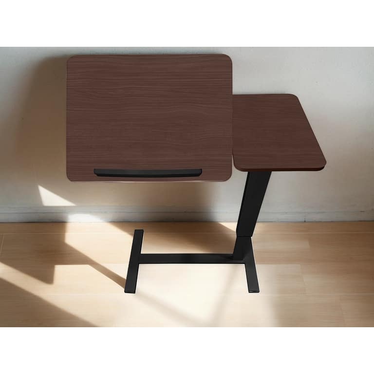 Mobile Rolling Laptop Stand Tilting bed Table Sofa Side Table with Wheels