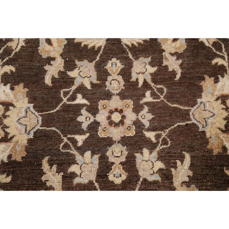 Vegetable Dye Chobi Peshawar Oriental Area Rug Handmade Wool Carpet - 4'11" x 7'3"