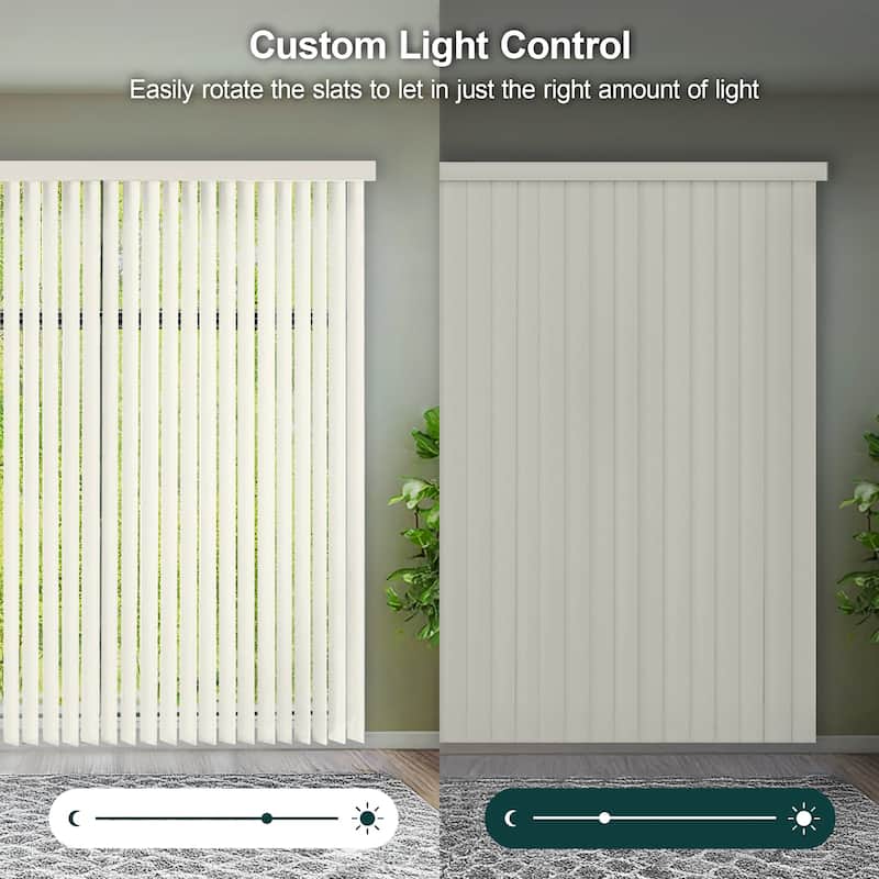 Cordless Vertical Blinds Oxford Alabaster