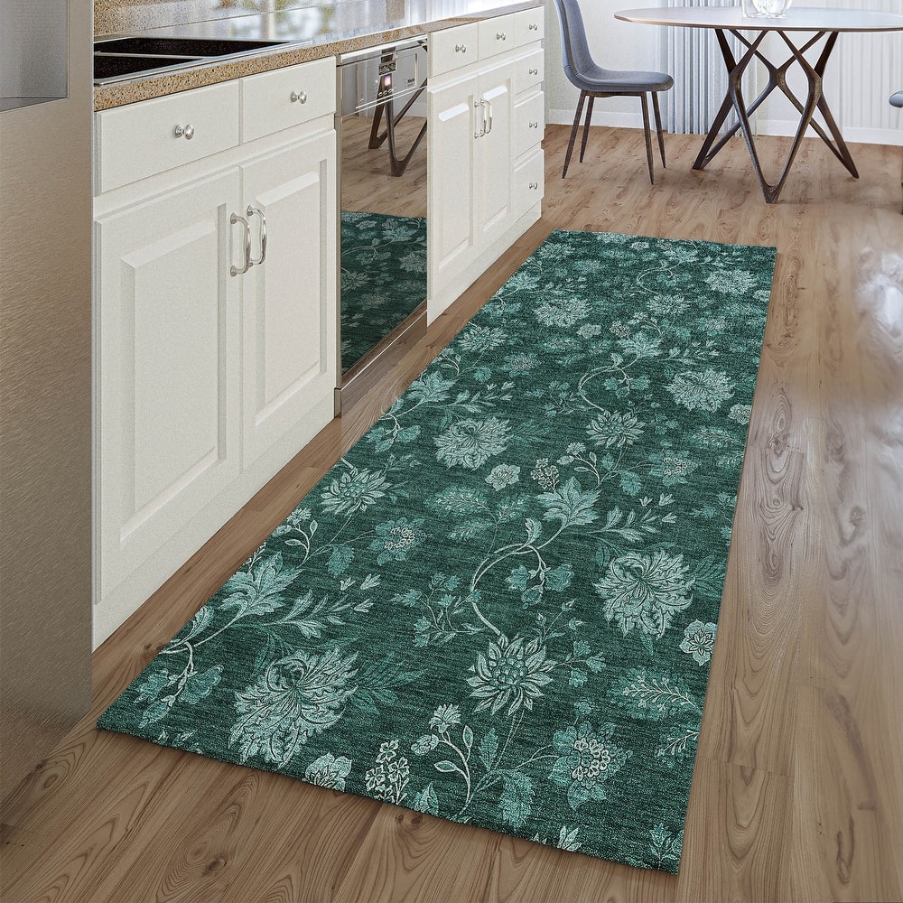 Premium Washable Super Soft Floral Borderless Mayfield Rug
