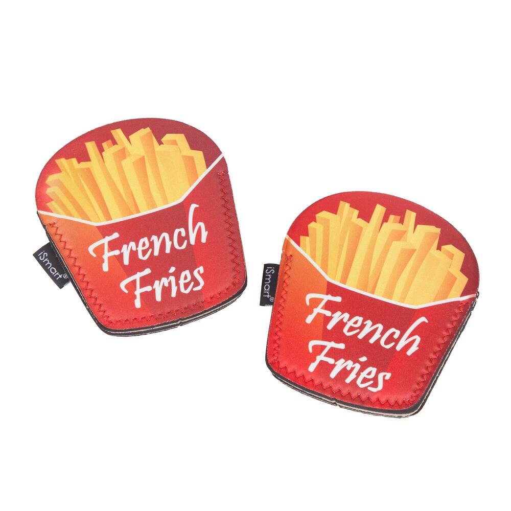 Creative Home Set of 2 (One Pair) French Fries Design Heat-Resistant Neoprene Oven Mitt - 5.2" x 5.7"