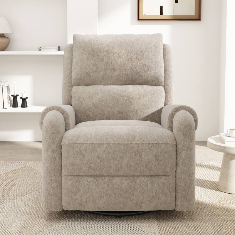 Manual Recliner Massage Recliner Chair Nursery Recliner Chair Swivel Rocker Recliner Sofa with a Side Storage Pocket