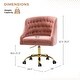 preview thumbnail 55 of 109, Modern Velvet Tufted Office Chair with Gold Metal Base by HULALA HOME