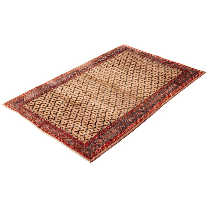 ECARPETGALLERY Hand-knotted Andelz Tan Wool Rug - 5'3 x 8'2