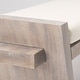 preview thumbnail 6 of 11, Mercana Elaine I Cream Fabric Seat w/ Brown Wood Entryway Bench - 58"W x 15"D x 20"H