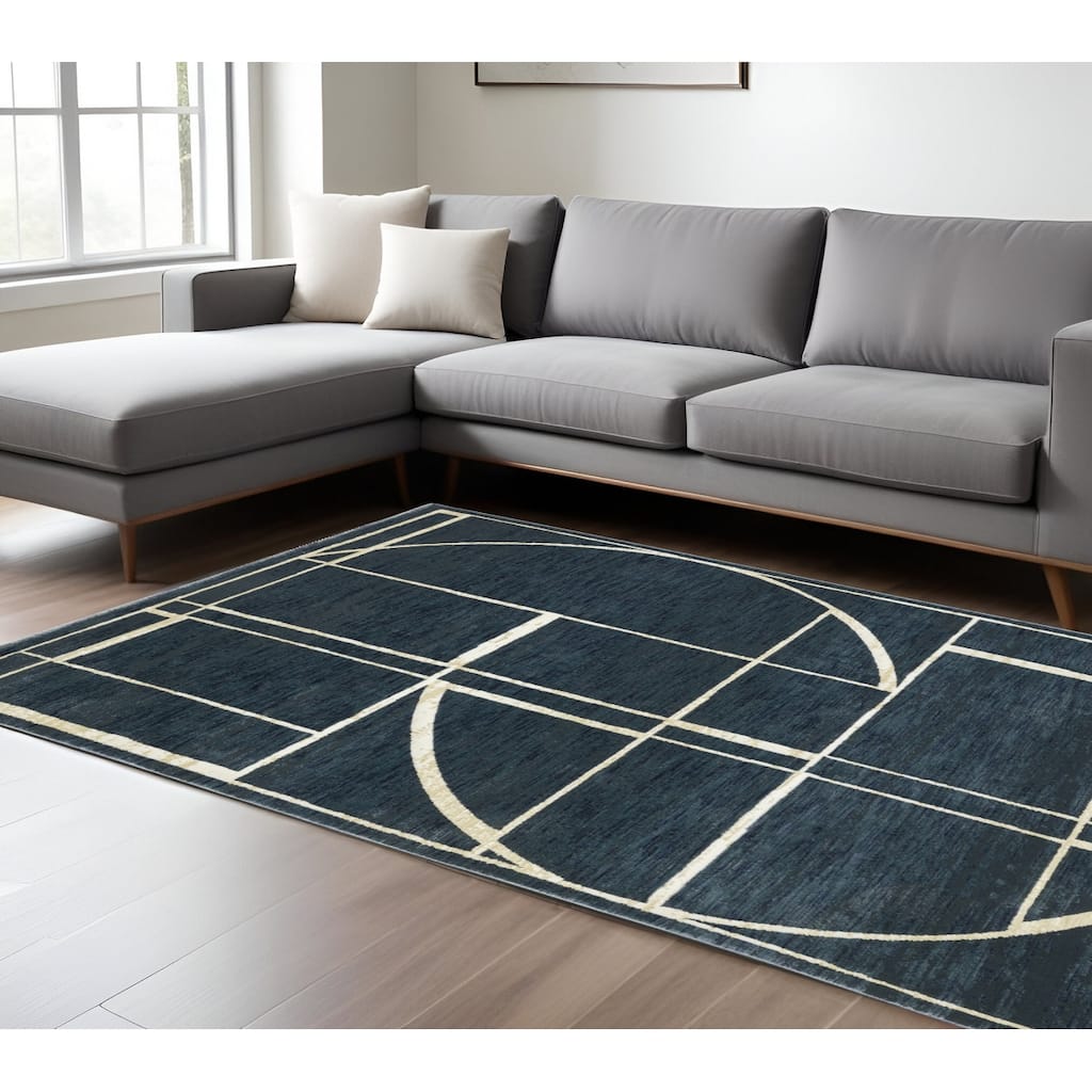 HomeRootsGeometric Modern Rectangle Area Rug