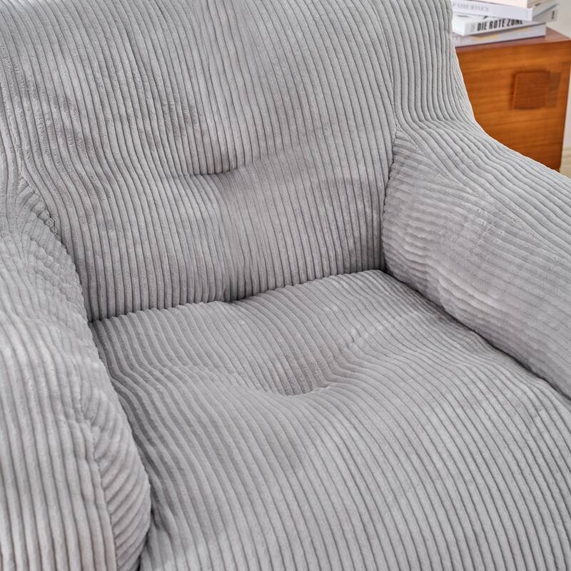 Oversized Bean Bag Chair w/Memory Foam & Armrests, Comfy for Bedroom, Living Room, or Office
