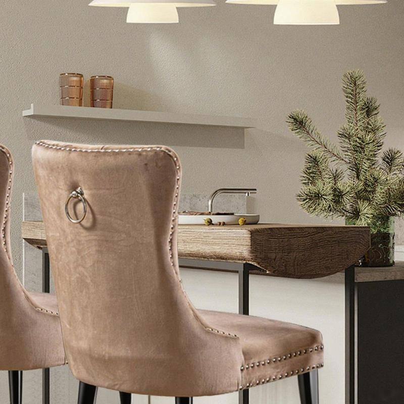 Tufted Naliheads Solid Wood Upholstered Dining Chairs Set of 8