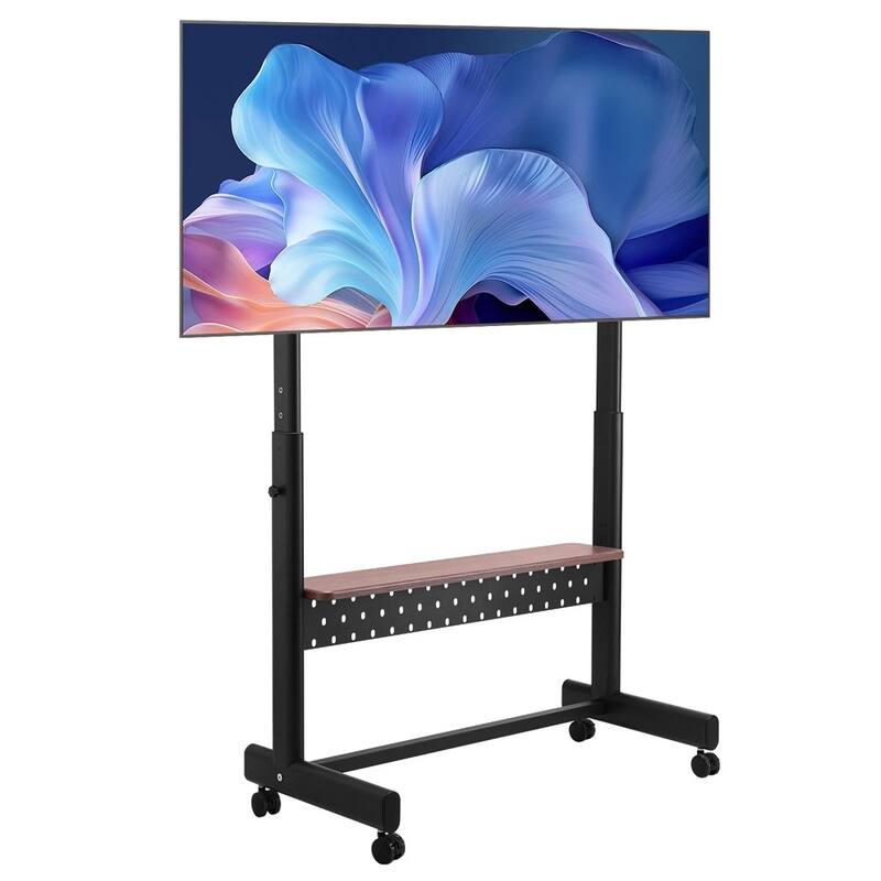 Rolling TV Stand Mobile Cart Holds Up to 205 lbs for 55-100 Inch TVs - 54 inches in width