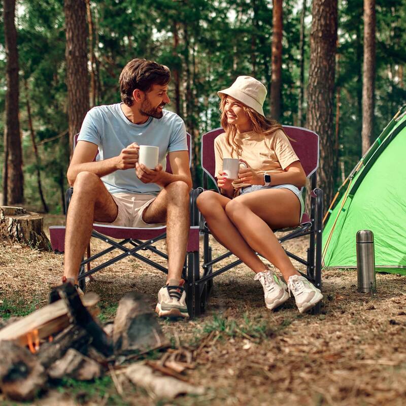 Goplus Outdoor Rocker Camping Chair for Adults with Dual Springs - See Details