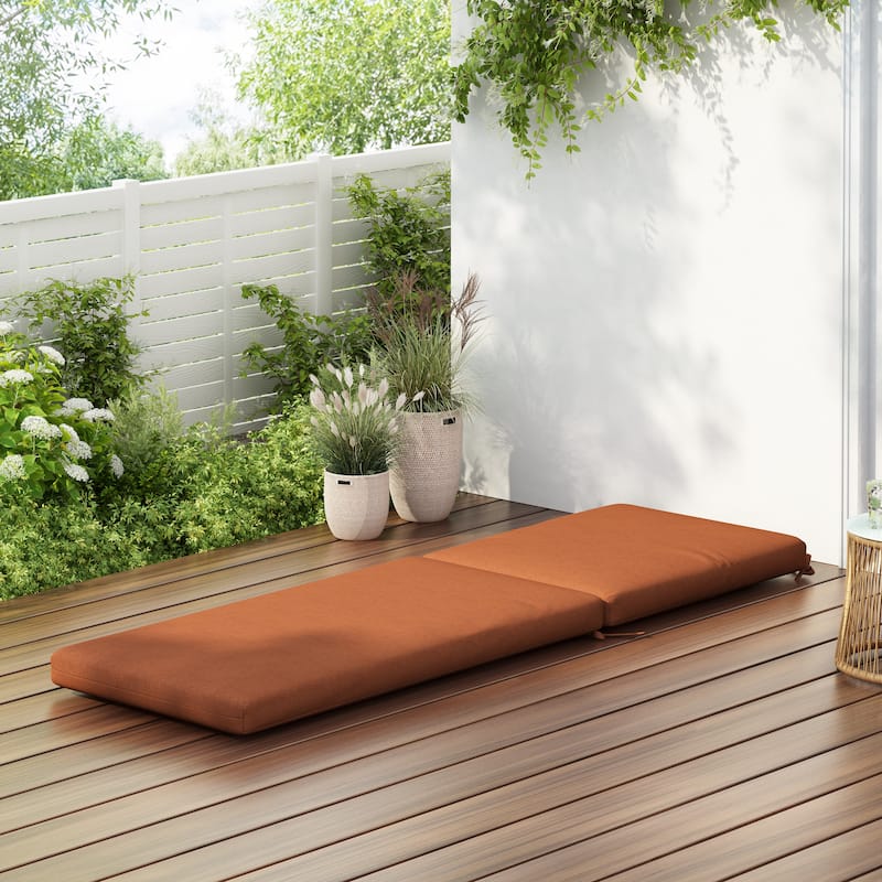 Noah Outdoor Chaise Lounge Cushion - Orange