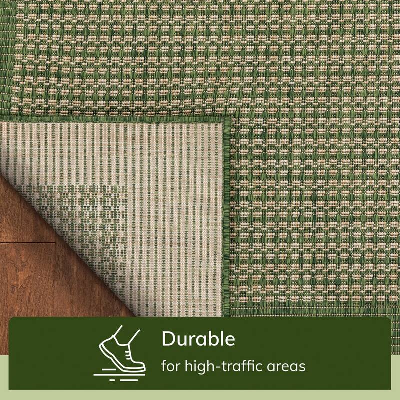 Well Woven Medusa Odin Indoor Outdoor Border Solid Area Rug