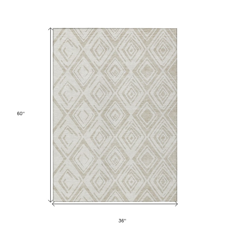 HomeRoots Geometric Transitional Rectangle Outdoor Rug
