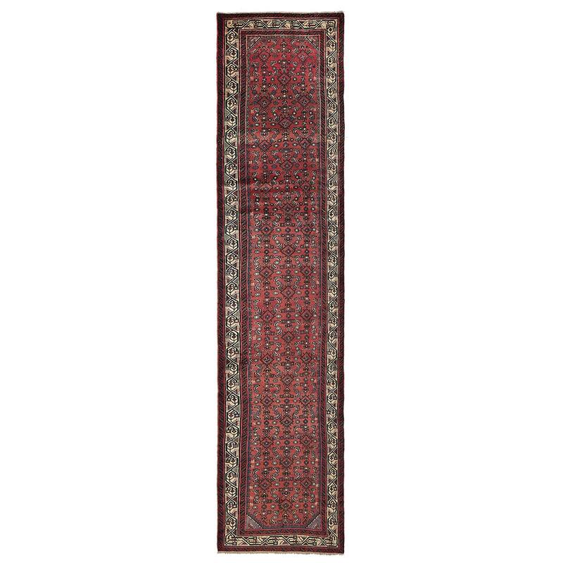 ECARPETGALLERY Hand-knotted Andelz Red Wool Rug - 2'10 x 12'9