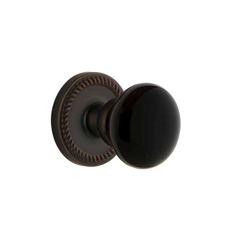 Grandeur Newport Solid Brass Rose Single Dummy Door Knob with Coventry - Timeless Bronze