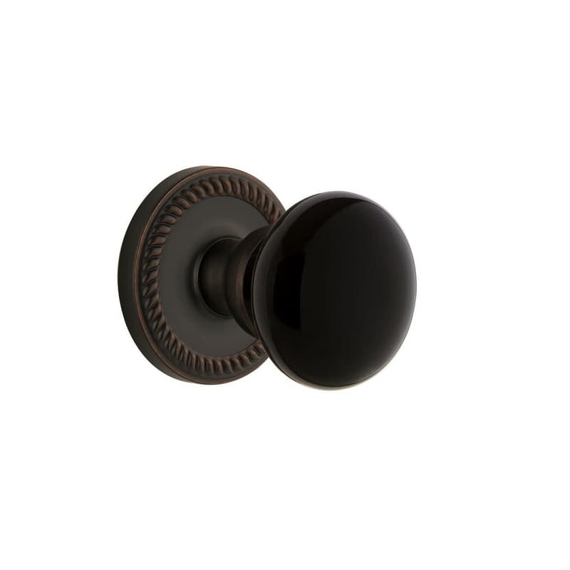 Grandeur Newport Solid Brass Rose Single Dummy Door Knob with Coventry