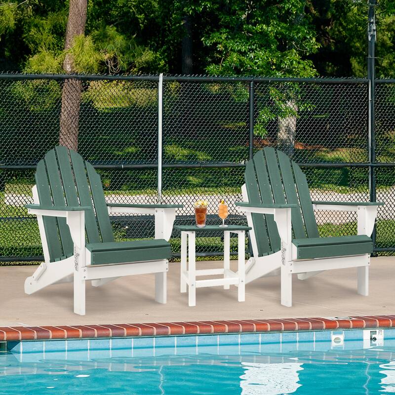 Aoodor Outdoor Folding Adirondack Chair - Green